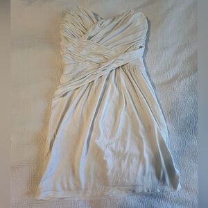 Express White Strapless Sheath Dress